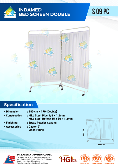 INDAMED Bed Screen Double S 09 PC
