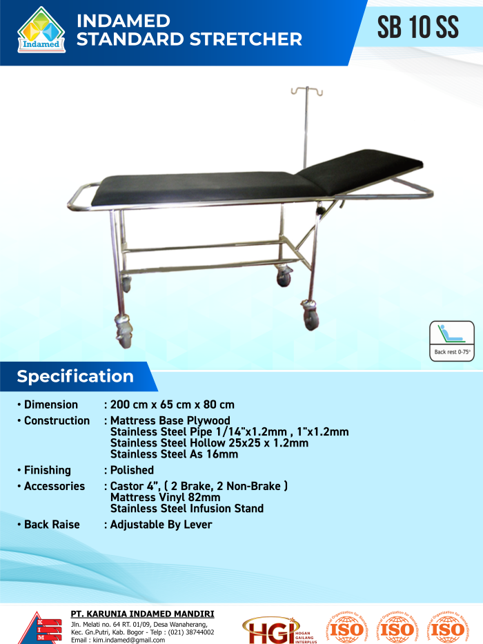 INDAMED Standard Stretcher SB 10 SS