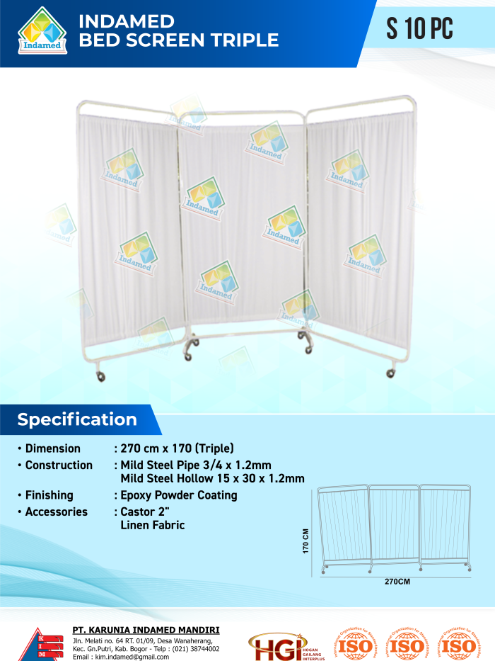 INDAMED Bed Screen Triple S 10 PC