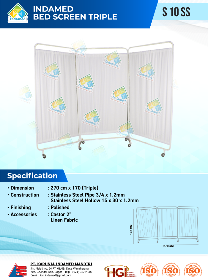 INDAMED Bed Screen Triple S 10 SS