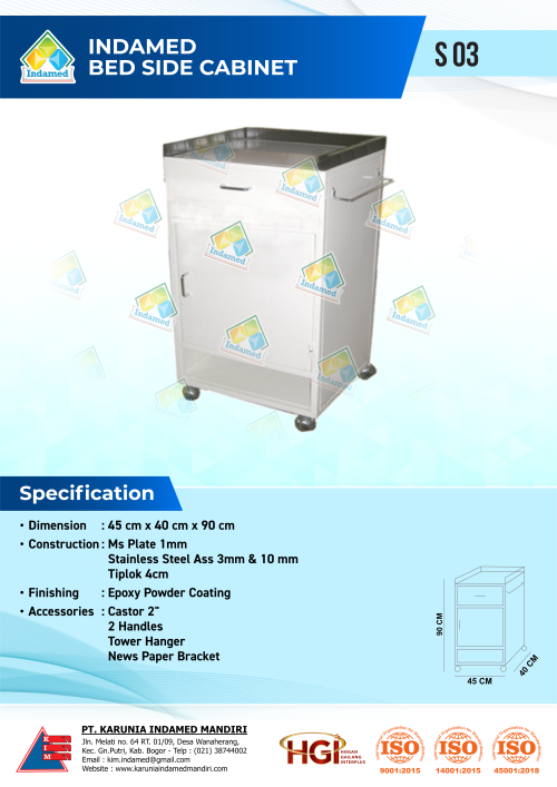 INDAMED Bed Side Cabinet S 03
