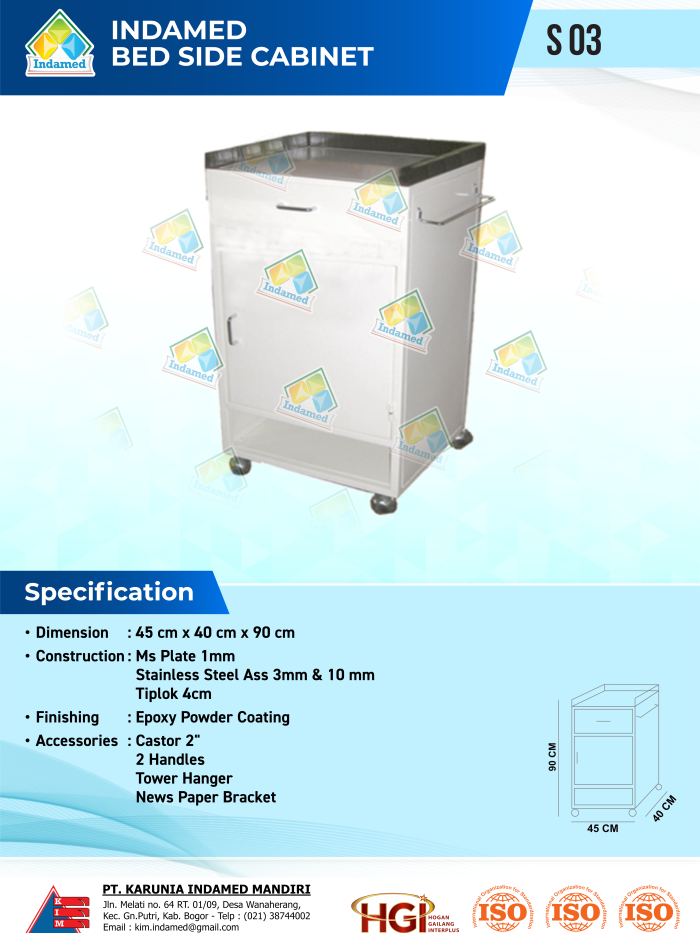 INDAMED Bed Side Cabinet S 03