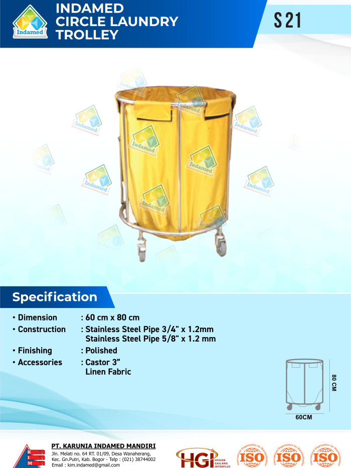 INDAMED Circle Laundry Trolley S 21